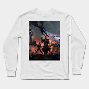 Rhysand, Cassian, & Azriel Battle Scene Long Sleeve T-Shirt